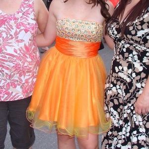 Grad/ Prom dress. Neon orange